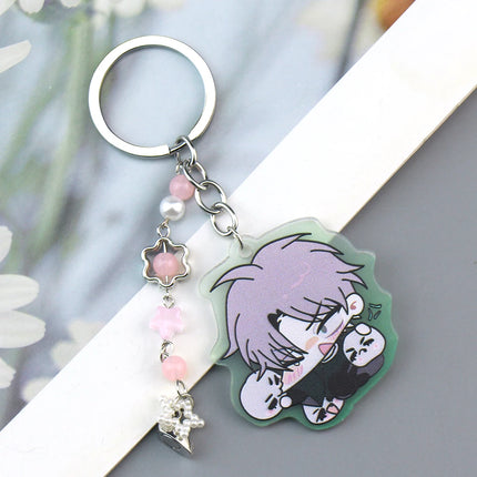 2Pcs Alien Stage Ivan & Till Cartoon Keychain Acrylic Chain for Woman Men Fashion Anime Figure Acrylic Keyring Pendant Gift