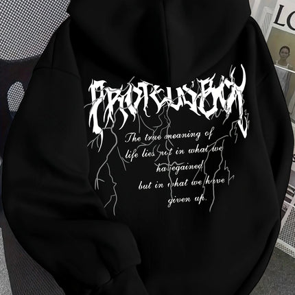 Women's fashionable hooded sweatshirt with fashionable creative design and English letters hoodie sweatshirt hoodie