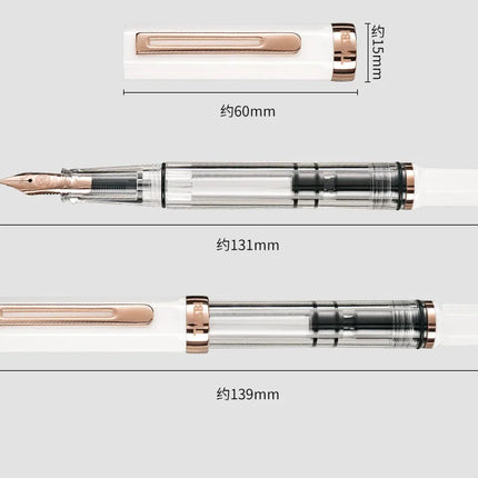 Original TWSBI ECO Piston Pen Transparent Resin Fountain Pen Holder Large Capacity Ink Storage Student Writing Business Gift