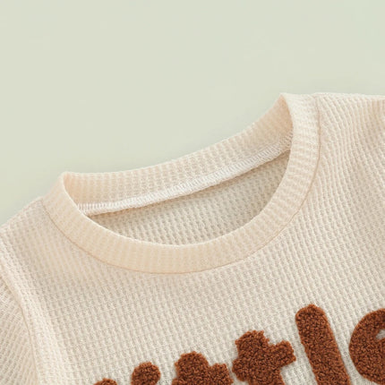 Toddler Boys Summer Outfit Sets Short Sleeve Letter Print Tops Solid Color Drawstring Shorts