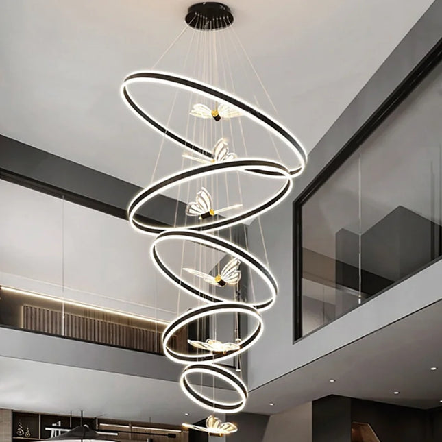 Modern Home Decor Ring LED Lights Pendant Light Lamps for Living Room Chandeliers for Dining Room Hanging Light Indoor Lighting