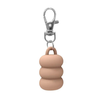 Practical Donut Silicone Keychain Cap Accessories Portable Durable Holder Keyring Compatible For Lipgloss Storage And Balm Cap