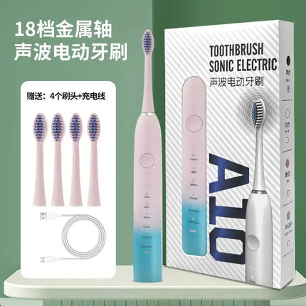 Ultra Quiet Electric Toothbrush Multiple Cleaning Modes Soft Bristles Gum Care Waterproof Design