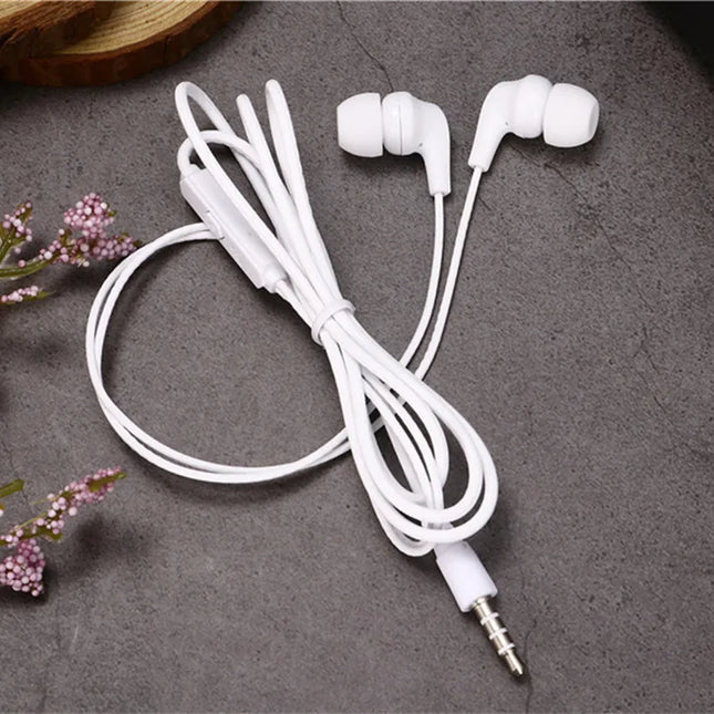 1 Pcs Fashion  4 Colors Super Bass With Built-in Microphone 3.5mm In-Ear Wired Earphone Hands Free For Smartphones Earbuds