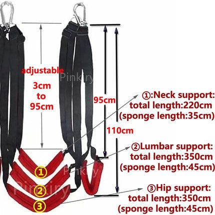 BDSM Sex Swing for Adult Toys, Upgraded Heavy Duty 360° Spinning Sex Swings with Adjustable Sex Sling for Both Ceiling & Door Mount Options, Adult Swing for Bedroom Couples Sex Toys