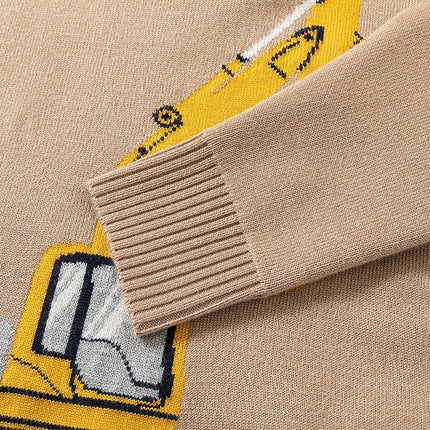 Little maven Kids Clothes Winter Autumn Baby Boys Children's Clothing Sweater Casual Cartoon Excavator 2-7 year