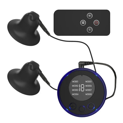 8 Modes Electric Shock Silicone Nipples Clamps Breast Stimulation Sucker Pumps Chest Massage Sex Toys for Women Adult Games