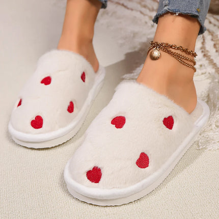 Women's LOVE Slippers Fuzzy Fluffy Memory Foam Slides House Shoes Open Toe Indoor and Outdoor Cute Comfort Living Room Shoes