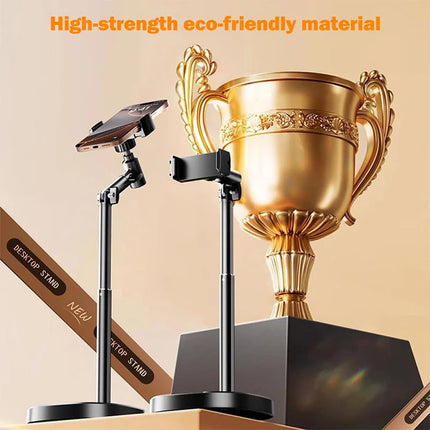 New Multi Functional 360 ° Adjustable Desktop Phone Stand Live Streaming Stand Video Recording Overhead Phone And Tablet Stand