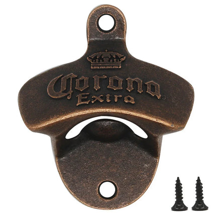 1pc Retro Decorative Bottle Opener Wall Mounted Hanging Beer Openers Bar Tools Alloy Electroplating Process Bar Cafe Wall Decor