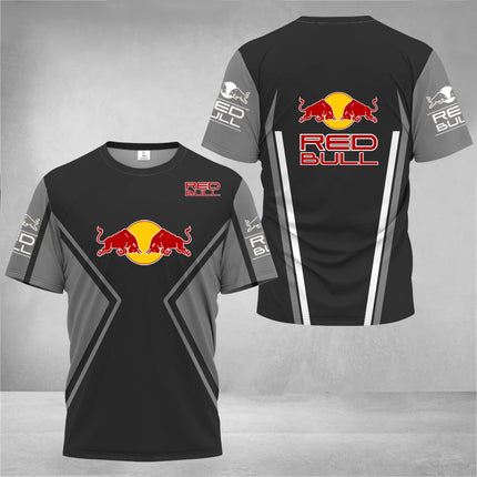 Summer Latest Red Bull Men's T-shirts Fashion Racing T-shirts Red Bull 3D Printed T-shirts Street Fashion Red Bull Clothing