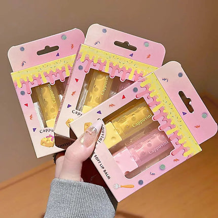 Cheese Lip Balm Set Moisturizing plumps lips reduces lip lines lip care product for smooth lips