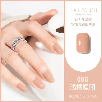 2025 Summer Solid Colored Nail Polish Tangerine Glitter Nails Art Water-Based Peel Off Nail Polish No Need Lamp Manicure Varnish