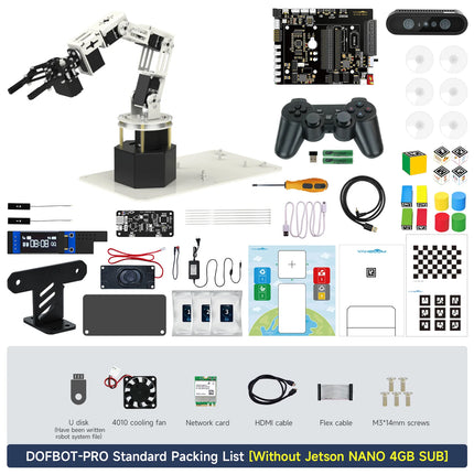 Yahboom DOFBOT PRO 6DOF Robotic Arm ROS Python Programming Learning Kit AI Large Model 3D Deep Point Cloud Recognition Gripping