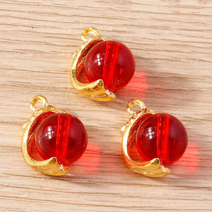 Tusember 10pcs Traditional Chinese Good Fortune Lucky Jade Charms Pendants for Jewelry Making Earrings Necklace Bracelet DIY