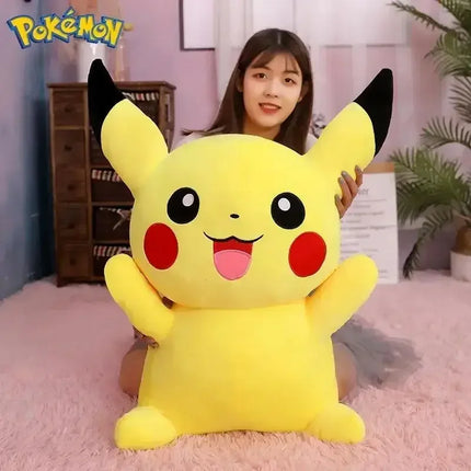25/45/55/65CM Pokemon Pikachu Plush Doll Japanese Cartoon Animal Stuffed Children's Pikachu  Ornament Cushion Plushies Gift