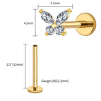 Gold 1.2x12x4.2x5mm