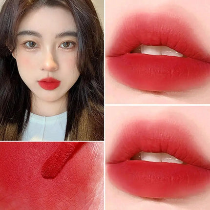 Matte Matte Lip Glaze 6 Colors Peel-Off Liquid Lipstick Waterproof Long Lasting Moisturizing Matte Red Lip Gloss Beauty Cosmetic