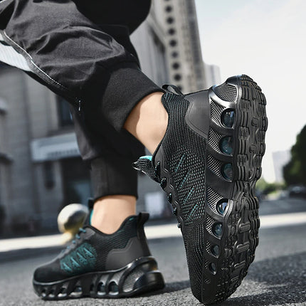 Men's air cushion casual sneakers spring summer lightweight outdoor racing running shoes breathable plus size speed sports shoes