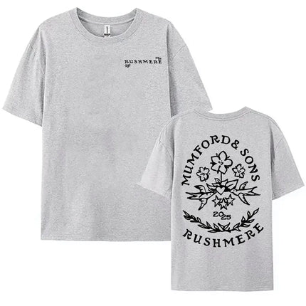 RUSHMERE Album 2025 Graphic T-shirt Folk Rock Band Mumford & Sons Printing Tshirts Cotton Men Women Summer T Shirts Hip Hop Tees