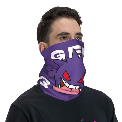 pokemoned Gengar Magic Scarf Merch Neck Gaiter  Bandana Summer Outdoor Sports Headband for Men Women Breathable