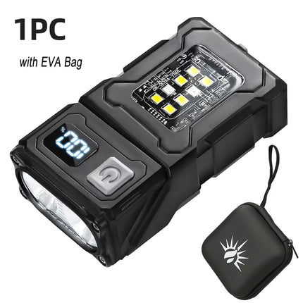 Mini USB Rechargeable LED Flashlight Magnetic Work Light Portable Super Bright COB Torch for Camping Outdoor Emergency Using