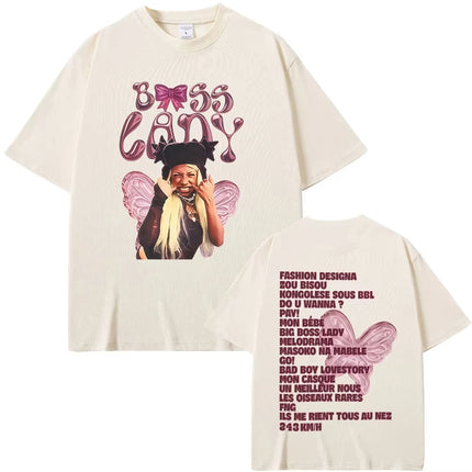 Rap Singer Theodora MEGA BBL Album Graphic T-shirt, Fan Gift Printed T-shirt, Women's Casual Street Style