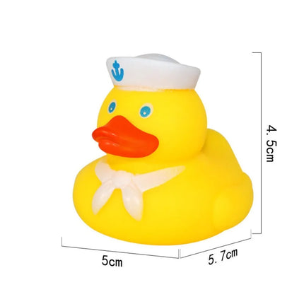 Toddler Baby Play Water Toys Little Yellow Duck Bath Toy Squeeze Sound Rubber Ducky Toys Kids Swimming Funny Toys