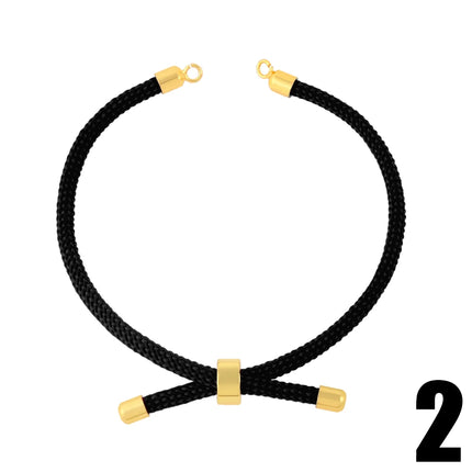 OCESRIO Fashion Adjustable Cotton Rope Chain for Bracelet Making DIY Gold Plated  Copper Jewelry Creation Wholesale cana012