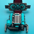 Blue engine fan