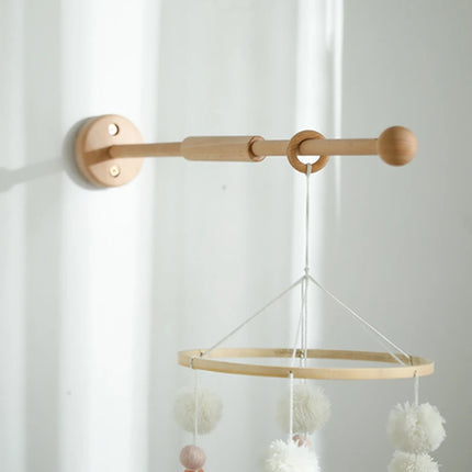 Baby Rattle Toy Wooden Mobile Bracket Fixed To The Wall 0-12 Months Holder Baby Crochet Bed Bell Hanging Toy Stand Baby Crib Toy