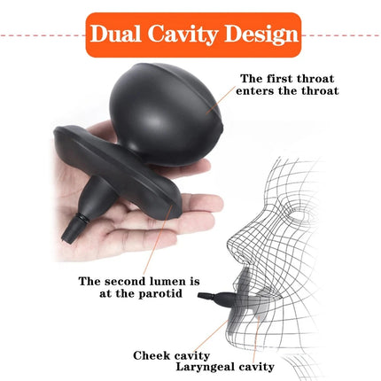 Flexible Size Silicone Mouth Gag BDSM Ball Accessory Plug Inflatable with Detachable Pump for Erotic Restraint Sex Game Play Toy