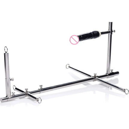 Dog Kneeling Rack BDSM Equipment Bondage Gear Leather Handcuffs Ankle Cuffs Neck Collar Large Dildo Penis Sex Toys for Women Men