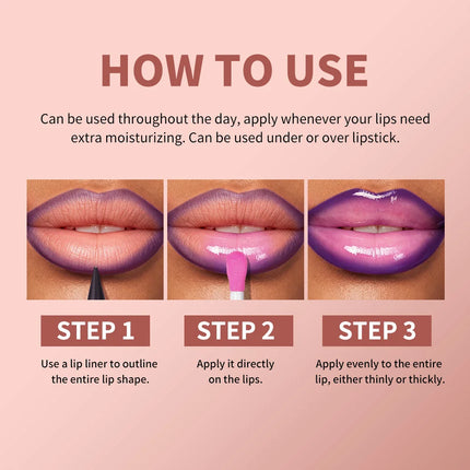 Lip Liner & Lip Gloss Set Shiny Long Lasting Moisturizing Lip Liner and Lip Gloss Combo Multiple Occasions Lips Makeup