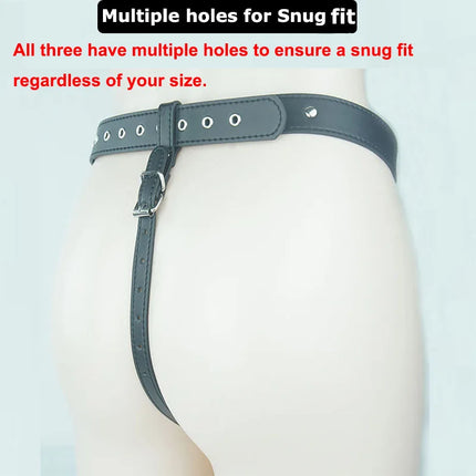 DSM Chastity Forced Orgasm Belt For Vibrator,Leather Bondage Strap-on Harness,Strapon Magic Wand Massager,Sex Toys For Women