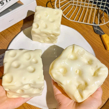 Giant Cheese Squeeze Toy: Ultra Soft Stress Relief | Addictive Kneading Fun! stress reliever toys