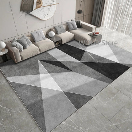 Nordic Marble Geometry Carpets for Living Room Light Luxury Large Area Home Decor Rugs Bedroom Non-slip Soft Floor Mats Washable