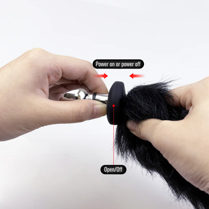 1set, Electric Shock dog tail Anal Plug, Vibrating butt plug, G-spot masturbation, Passionate party, adult pleasure, sexual well