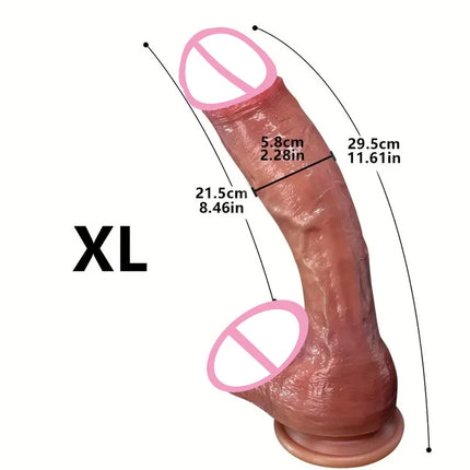 Super Long Skin Dildo Silicone Penis Realistic Cock For Women Masturbator Makeup Penetration Anal Strapon Dick Adults Sex Toys