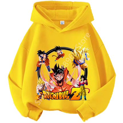 2026 Dragon Ball Chibi Characters Kids Hoodie 100-160 Size 3-12 Years Boys Casual Sporty Children's Sweatshirt