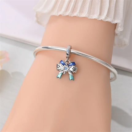 Original 925 Sterling Silver Charms Beads Cute Mushroom Unicorn Love Wings Pearl Charm for Bracelet Pendant Woman Girl Jewelry