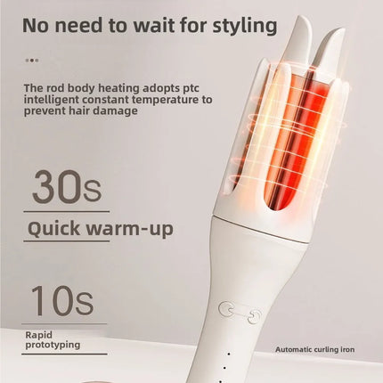 Automatic Rotating Curling Iron, Big Wave Hair Curler, Korean Style Lazy Curling Iron, Damage-Free Hair Styling Tool
