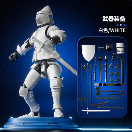 Knight Action Figures Paladin 13 Jointed Movable Shapeshift Robot 3D Printed Mannequin Character Assembl Toys Kids Gifts