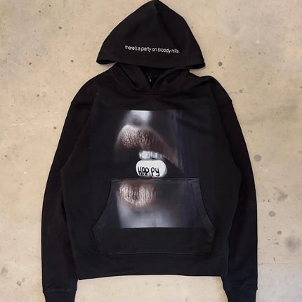 Luni Wild Nights Live Print Loose Zipper Hoodie Women Street Y2k New Hip Hop Punk Rock Sweatshirt Best Sell Unisex Casual Hoodie