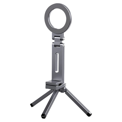 For Magsafe Airplane Phone Holder Foldable Tripod Portable Magnetic Phone Holder 360 Rotating Travel Phone Stand