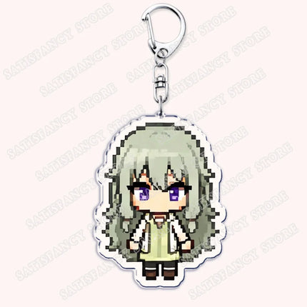 Cute Pixel Chibis Keychains for Accessories Touya Emu Rui Akito Tsukasa Virtual Singers Key Chains Jewelry Keyrings Fans Gifts