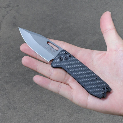 SOG Ultra XR Premium Folding Knife - Lightweight (34g) EDC Pocket Knife w/ S35VN Titanium Coated Blade & Carbon Fiber Handle