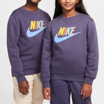 Nike Official Genuine New Big Kid Round Neck Classic Print Fashion Sweatshirt FD2992-573