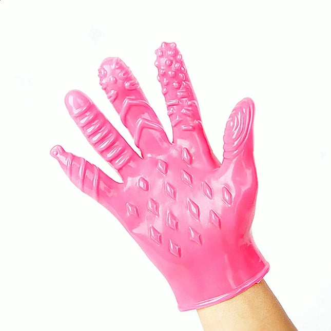 Finger Gloves Vagina Stimulator Breast Massage Silicone Sex Gloves Finger Sleeve Masturbation Adult Sex Toy For Women Couples