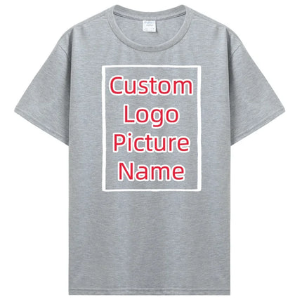 Custom T-Shirt Make Your Design Logo Text Men Print Company Team Cotton T-shirt Personalized T-shirt Gift Tees Tops
